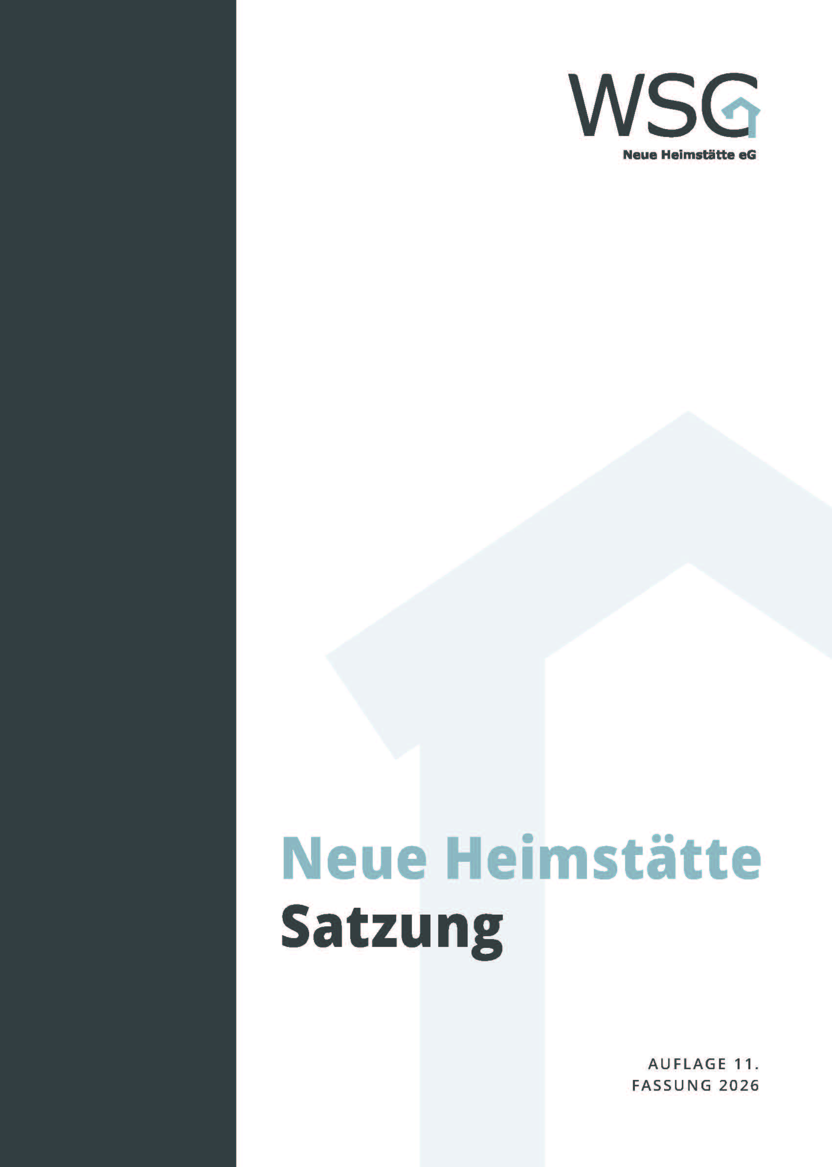 Satzung, Umschlag