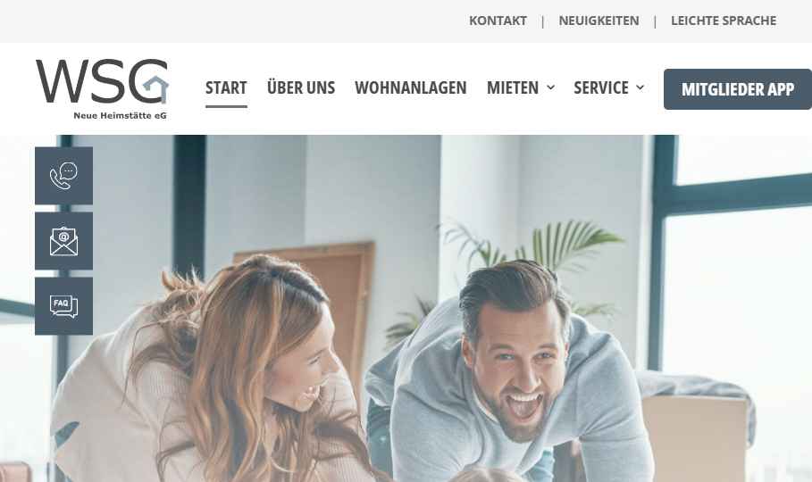 Startseite des Relaunches